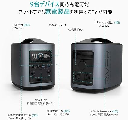 EFDELTA_ECOFLOW RIVER 370ポータブル電源_商品説明画像_02